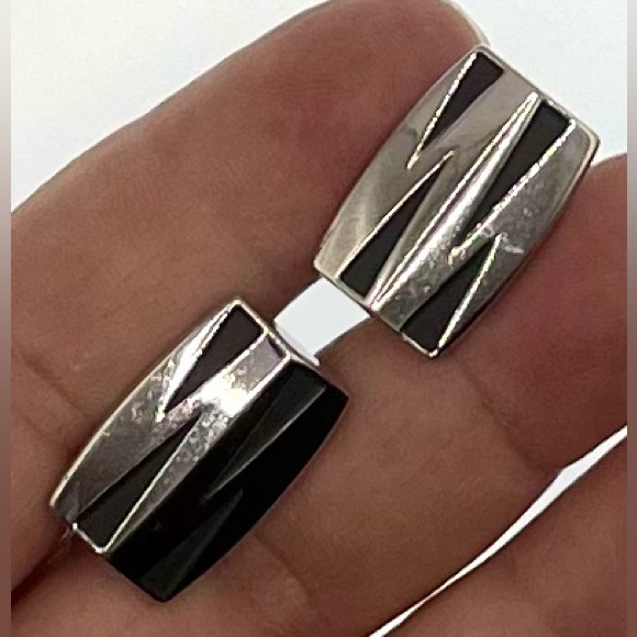 3 for $30 Vintage Signed Speidel Silver Tone Minimalist Cufflinks - Picture 4 of 6